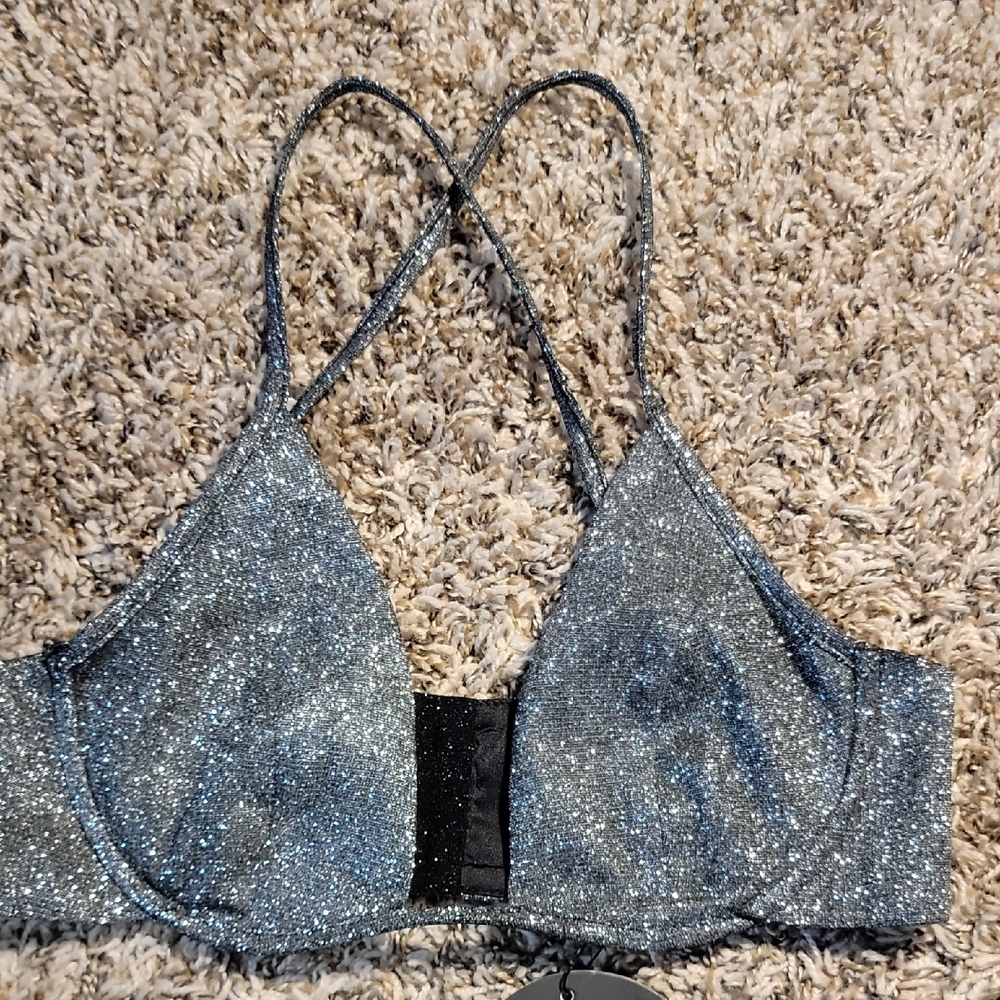 Sparkle Bralette in Silver